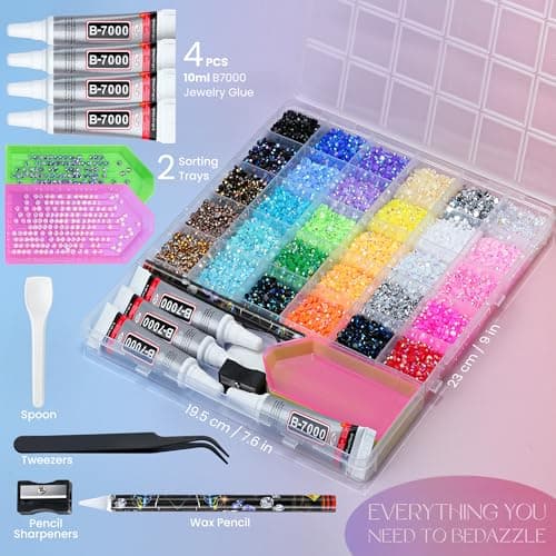 45000 Pcs Resin Jelly Rhinestones for Bedazzling,  All-in-One Kit view 3