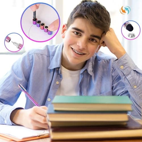Magnetic Fidget Pen For Teens - Cool Graduation Gift 2026, Stress Relief Desk Toy For School Office, Modular Metal Magnet Pen For Adhd Anxiety, Creative Birthday Present For Dad Mom Men Women Adults view 3