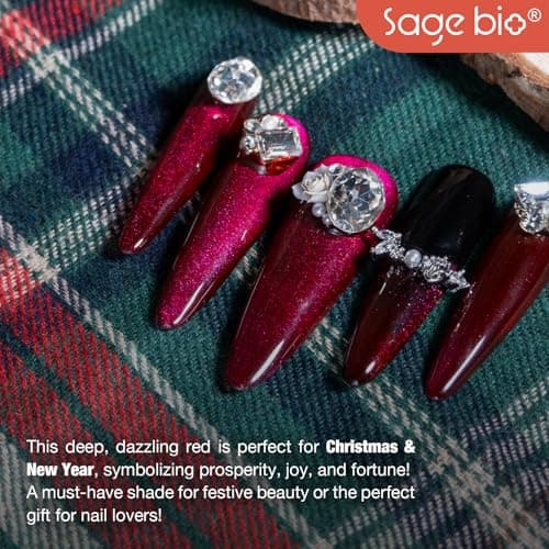 SAGEBIO Cat Eye Gel Nail Polish, 15ml Magnetic Gel, High-Gloss 3D Effect with Magnet Stick, Long-Lasting, Easy Application for DIY Manicures, 03 view 4