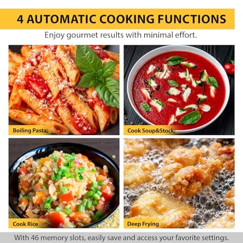 Nuwave Diamond Induction Cooktop, New & Improved Electric Burner with Probe, 91 Temps 50°F to 500°F, 6.5” Heating Coil, Shatter-Proof Ceramic Glass, 3 Wattage Settings, Ideal for Dorms, RVs & Apts view 6