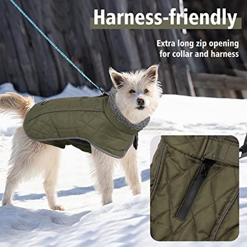 Fragralley Dog Winter Coat Turtleneck Windproof Dog Vest for Walking,Hiking view 4