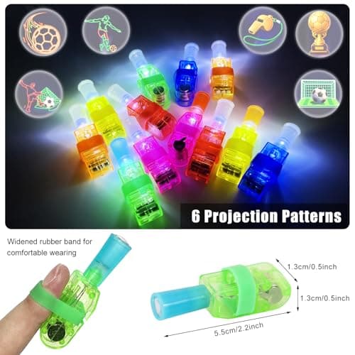Fiestivo Soccer Party Favors for girls, Soccer Goodie Bags with LED Finger Lights, Mini Brush, Silicone Bracelets Stickers Gift Bags for Soccer Themed Birthday Party Favors Supplies 98 Pcs view 5