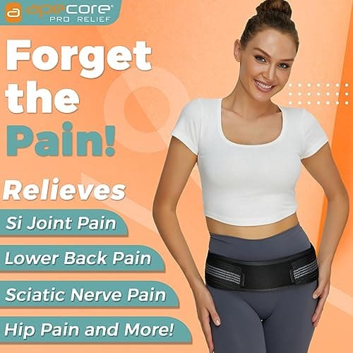 APECORE Sacroiliac SI Hip Belt for Women and Men That Alleviates Sciatic, Pelvic, Lower Back, Leg and Sacral Nerve Pain Caused by Si Joint Dysfunction| Hip Brace Support (Regular) view 4