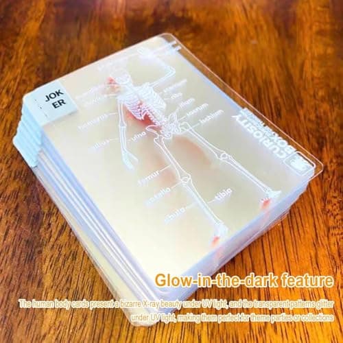 AKLOZYX The Body Deck Transparent Anatomy Playing Cards, 3D Skeleton Design, Educational Card Game, 54 Cards (1 Pack) view 5