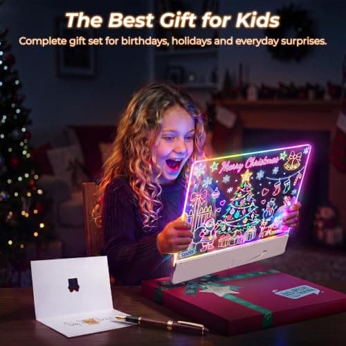 LED Drawing Board for Kids, 16" Rechargeable DIY Light Up Drawing Tablet view 5