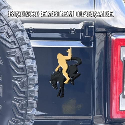 Add-A-Sasquatch Emblem for Bronco, 3x4 Inch, Off-Road Decal with 3M Adhesive, Custom Vehicle Accessory (Sasquatch Riding Bronco Set#2) view 4