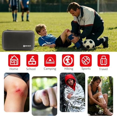First Aid Kit Mini Small Waterproof Portable Compact Home Car Travel Hiking Red Coating PU Material,Camping,School Supplies,Dorm Room Essentials,Survival Kit,Outdoor Adventure,Office,Refill Supplies view 6