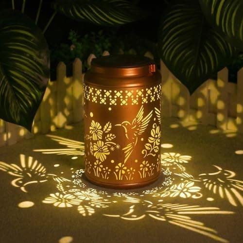 Mothers Day Gifts for Mom, Hummingbird Solar Lanterns Outdoor Waterproof - Birthday Gifts for Women, Hanging Solar Lantern for Yard, Patio, Porch, Garden Decor — image 1