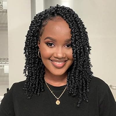 Callia Passion Twist Hair 12 Inch Passion Twist Crochet Hair 9Packs PreLooped Crochet Hair for Black Women PreTwisted Crochet Passion Twist Hair 1B