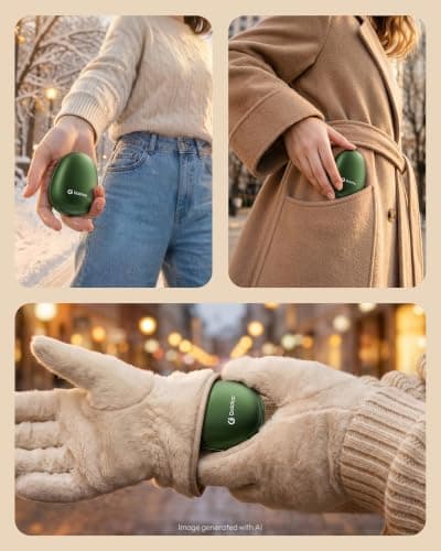Gaiatop Rechargeable Hand Warmers 2 Pack, Magnetic, Avocado view 6