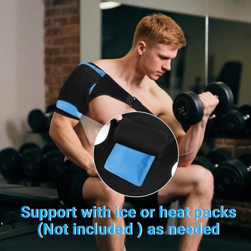 Lallabai Shoulder Brace for Torn Rotator Cuff: Adjustable Shoulder Support Sling for Women and Men Preventing Dislocation and Strains - Pain Relief for Right/Left Arm (Large) view 3