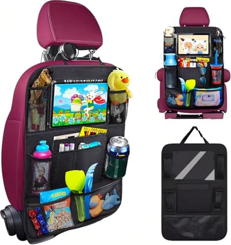 AYWVRBST Car Backseat Organizer, 9 Storage Pockets, Thickened 600D Polyester,Waterproof, Durable, Universal Fit for Sedan SUV, Truck, Minivan(1, Black) — image 1