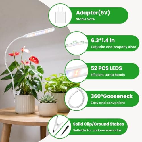 2 in 1 Grow Lights for Indoor Plants, Full Spectrum Plant Light view 5