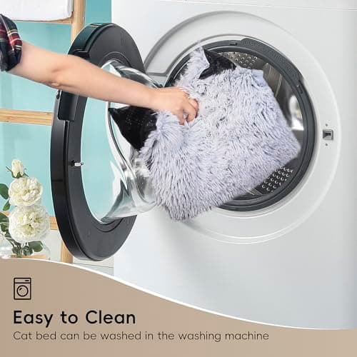 Extra Large Cat Tunnel Bed, 4 Ways Tunnels for Indoor Cats, Multi-cat Family Cat Bed & Cave, Plush Cat Donut with Washable Middle Mat, Exit Balls, Pet Play Toy for Kitten Puppy Rabbit view 7