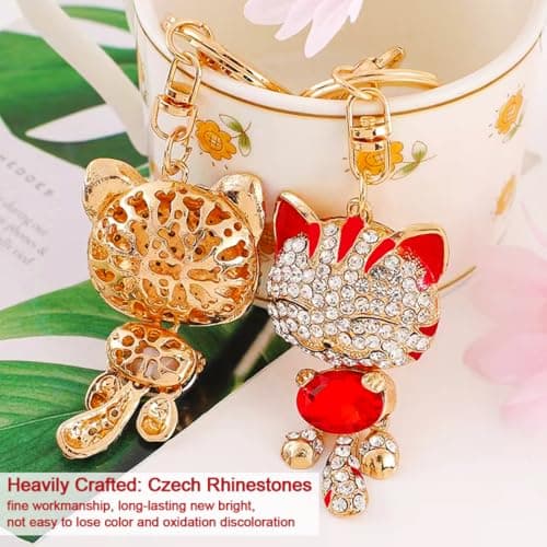 Cat Ornaments for Christmas Tree, Metal Cats Ornament with Rhinestone, Kitten Ornament, Personalized Pet Ornaments- Cat Lovers Gifts for Women, Owner, Mom view 5