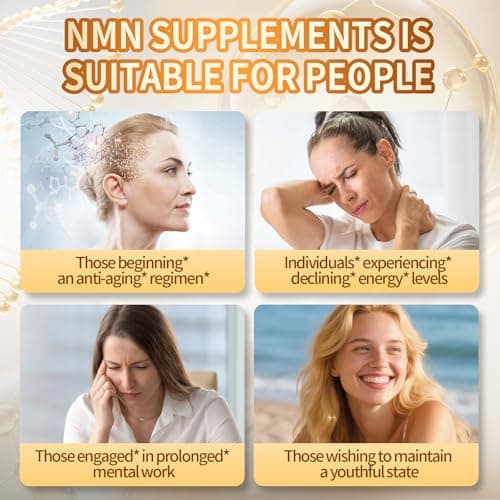 15-in-1 Liposomal NMN Supplement, 2000mg per* Serving*, 120 Day Supply, 99% Pure, NAD+ NMNH Alternative with Nicotinamide Mononucleotide, Resveratrol, TMG, CoQ10, Quercetin & Glutathione, 120 Capsules view 6