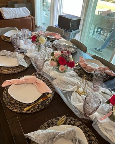 Beige Table Runner Cheesecloth Table Runner Rustic Gauze Wedding Table Decor for Easter Mother's Day Wedding Tea Bridal Garden Party 12Pack 90x300 Inches view 5