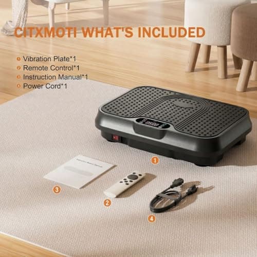 Vibration Plate Exercise Machine, Compact Vibrating Plate for Lymphatic Drainage, Vibration Plates for Weight Loss for Women Men, 400 Lbs Capacity Shake Plate Full Body Workout Machine for Home Gym view 6
