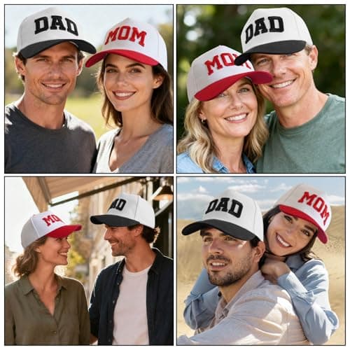 ZVUZVO Embroidered Mom and Dad Hats for Women Men, Adjustable Parents Gifts for Couples view 6