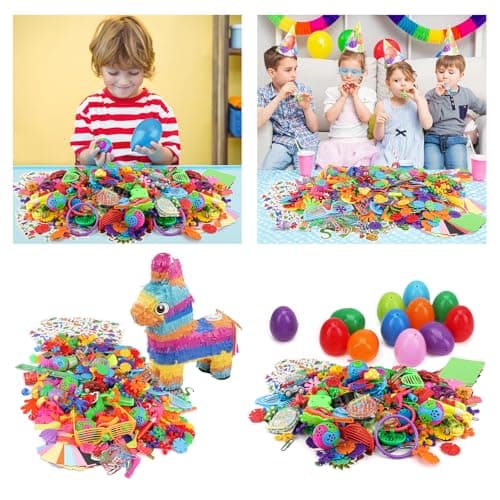 Amy&Benton 1000pcs Party Favors for Kids 8-12 4-8 3-5, Goodie Bags Stuffers, Pinata Stuffers Fillers, Treasure Box Toys for Classroom Prizes, Carnival Prizes Birthday Easter Bulk Holiday Supplies view 2