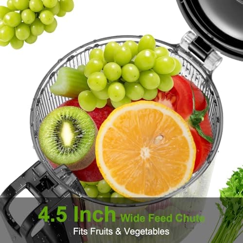 Masticating Juicer Attachment for KitchenAid Stand Mixer,Slow Cold Press Juicer for Kitchenaid Accessory with 4.5" Large Feed Chute,2 * 28oz Cups for Fruits & Vegetables by Aifeel view 4