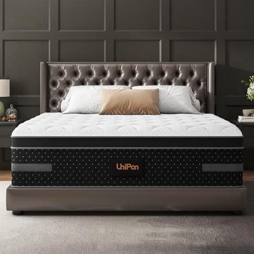 UniPon Medium Firm King Mattress, 14 inch Premium Hybrid Mattresses King Size with Back and Lumbar Hip Support, Fiberglass Free, 365 Nights Trial, 10 Years Warranty view 6