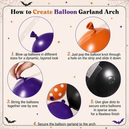 Orange Purple Black Balloon Fringe Curtains for Halloween Party Decorations view 4