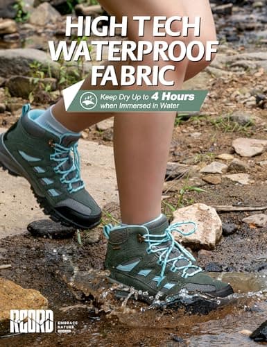 R CORD Hiking Boots Women Waterproof Breathable Non-Slip Womens Hiking Boots Arch Support for Rocky Trails Mountain Climbing & All-Day Comfort view 3