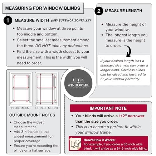 Lotus & Windoware Cordless, 2 Inch Faux Wood Blind, 63" Wide x 72" Long, Window Blinds, Blinds & Shades, Blinds for Indoor Windows, Embossed, Bright White view 6