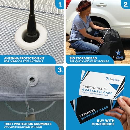 EzyShade 10-Layer Waterproof Sports Car Cover. See Vehicle Size-Chart for Accurate Fit. All Weather Outdoor Covers. Camaro Challenger Firebird GTO Classic Cars Sun Snow Rain. Size C5 (See SizeChart) view 3