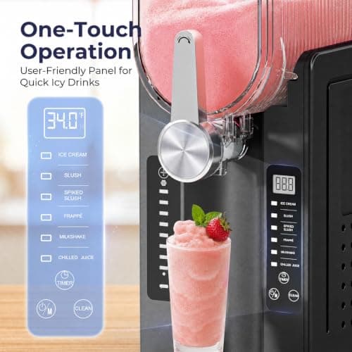 Slushie Machine for Home, No Ice Needed Ice Cream Maker, Black view 4
