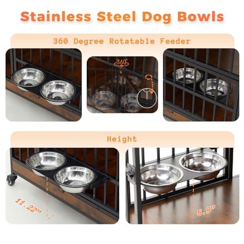 32" Dog Crate Furniture for Small Medium Dogs view 5