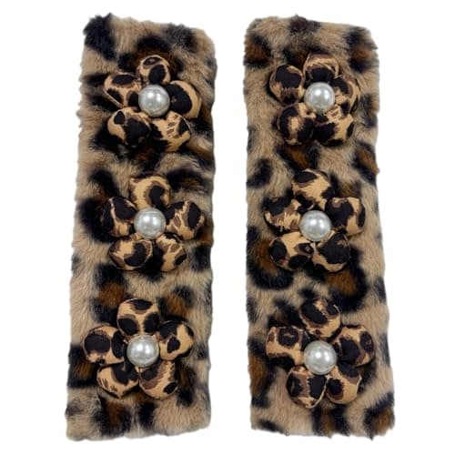 Leopard Seat Belt Shoulder Pads, 2-Pack, Soft Comfortable Shoulder Protectors for Women and Girls, Car Interior Accessories view 1