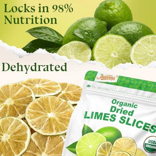 Organic Dehydrated Limes Slices Cocktail Garnish Dried Fruits Sugar Free Dry Fruit for Drinks Smoothies Cooking Tea Pie Baking Decoration Candle Craft Decor, Non GMO Gluten Free & Vegan 10 oz view 6