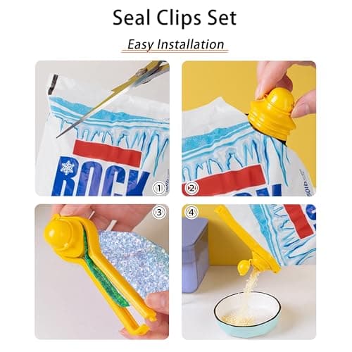 4 Pack Set Yellow Duck Shaped Chip Clips Food Bag Sealing Clips Keeping Food Fresh, Easy to Use and Store, Ideal for Various Seasoning And Food Bags Piping Bag Clips Bag Clips Bag Clips For Food view 6