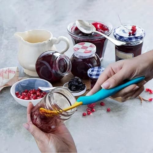 2 PCS Silicone Jar Scraper with Long Handle Jelly Jam Spreader Cheese Knife, Splatypus Jar Spreader for Peanut Butter Knife for Cream Bread Sandwich Kitchen Must Have spreader knife view 7