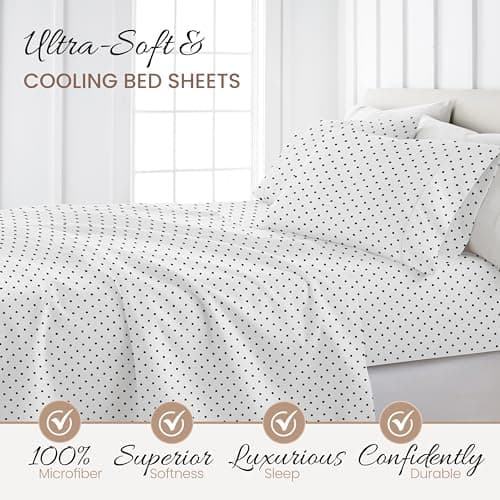 Linen Market 4 Piece California King Bedding Sheet Set (Navy Blue) - Sleep Better Than Ever with These Ultra-Soft Cooling Bed Sheets for Your California King Size Bed - Deep Pocket Fits 16" Mattress view 3