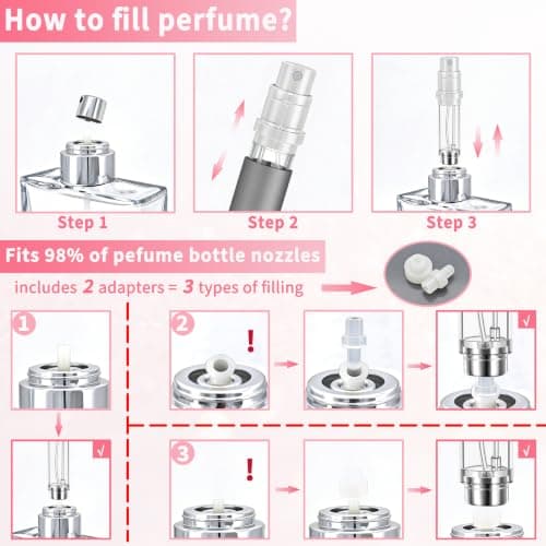 5ml Travel Perfume Atomizer Refillable Cologne Spray Bottle Empty (Gray) view 3