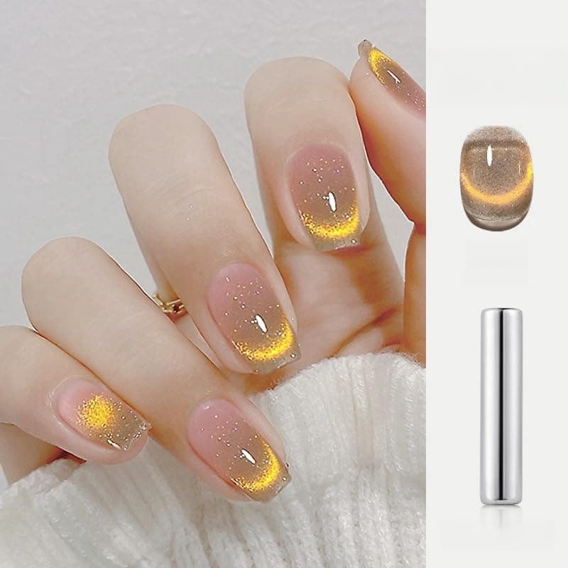 SAGEBIO Cat Eye Gel Nail Polish Set with Magnetic Powder, 4 x 15ml Bottles, UV/LED Cured, Long-Lasting 4 Weeks, Stunning Magnetic Effects, DIY Manicure Kit, 03 view 3