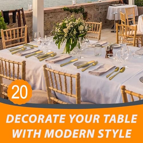 Runfly Vintage Carved Floral Gold Silverware Set for 4, Stainless Steel 20-Piece Flatware Set with Knife/Fork/Spoon, Cutlery Set for Home and Kitchen, Modern Utensil Set view 6