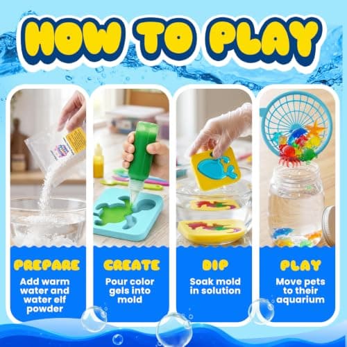 Magic Water Elf Toy Kit, DIY Squishy Maker Craft Kit for Kids Ages 4-12 | Make Your Own Water Pets Toys, Arts and Crafts Kit for Kids, Christmas Birthday Gifts for 4 5 6 7 8-12 Year Old Girls Boys view 2