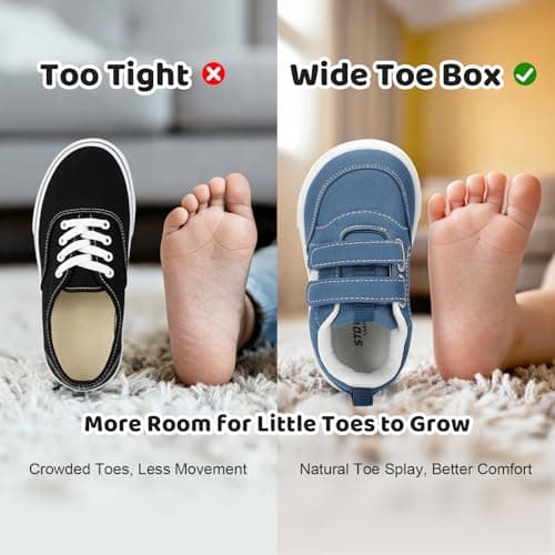 STQ KIDS Toddler Classic Retro Wide Toe Box Sneakers Boys Girls Walking Tennis Shoes Comfort First Walking Shoe Activities view 4