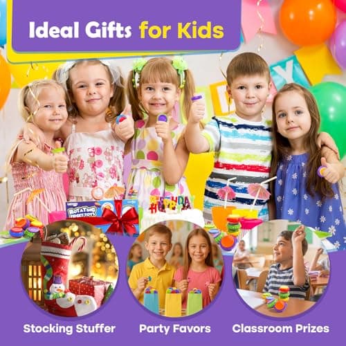 LESONG Fidget Sensory Toys for Kids: Textured Finger Spinners 18 Pack for Autism Kids - Fidgets for Students Classroom Prizes - Gifts Stocking Stuffers for Boys Girls view 5