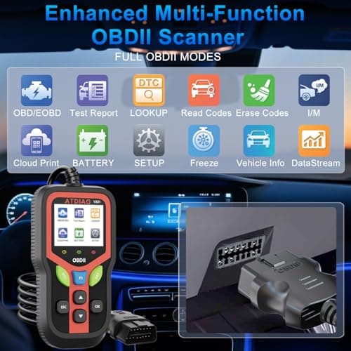 OBD2 Scanner Diagnostic Tool, Check Engine Lights and Clear Vehicle Trouble Code, Battery Start Test, Live Data, Cloud Printing, Freeze Frame, Car Scanner for All OBDII Vehicles Since 1996 view 2