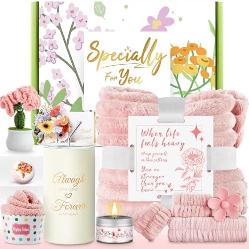 Mothers Day Gifts for Mom Wife Grandma, Unique Birthday Gifts for Women, Care Package Get Well Soon Gift, Relaxing Spa Gift Baskets, Thinking of You Gifts for Mom, Wife, Sister, Best Friend