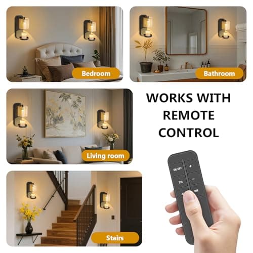 Wall Mounted Candle Warmer Lamp with Remote Control, Timer & Dimmer, Flameless Wax Melt Warmer for Jar Candles, Metal Wall Sconce for Home Fragrance & Decorative Lighting view 6