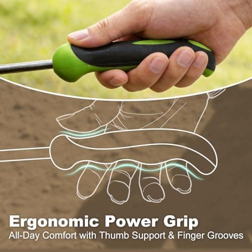 Garden Tools, 2-in-1 Hand Weeder Puller, Heavy Duty Stainless Steel Gardening Hand Tool for Deep Root Removal, Ergonomic Non-Slip Weed Remover for Lawn Yard Garden, 1 Pack view 6