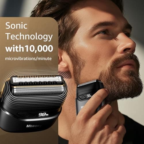 Mbzoey Electric Foil Shavers for Men: IPX7 Waterproof - Magnetic Cover view 5