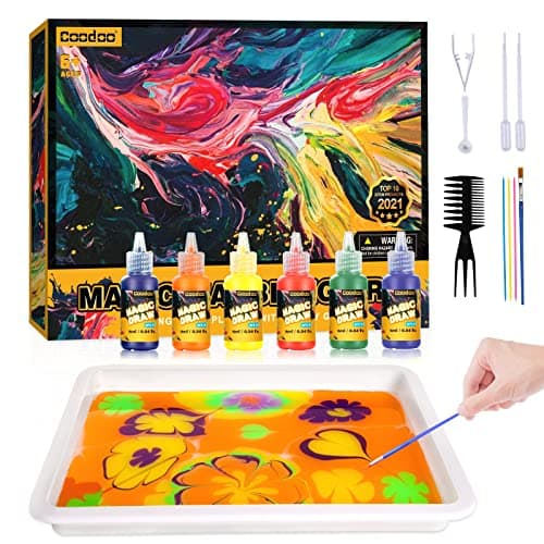 Water Marbling Paint for Kids - Arts and Crafts for Girls & Boys Crafts Kits Ideal Gifts for Kids Age 6-8 8-12