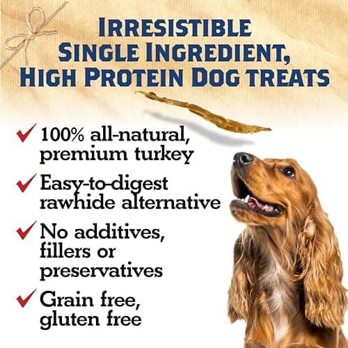 Canine Butcher Shop Turkey Tendons for Dogs, All-Natural Dog Chews, 8 Oz | High-Protein, Low-Fat, No-Hide Recipe, Alternative to Rawhide, Made in the USA view 6